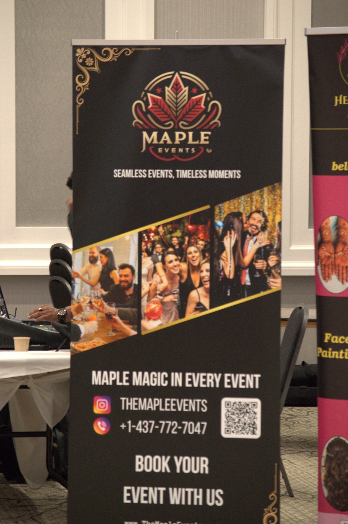 The Maple Events display