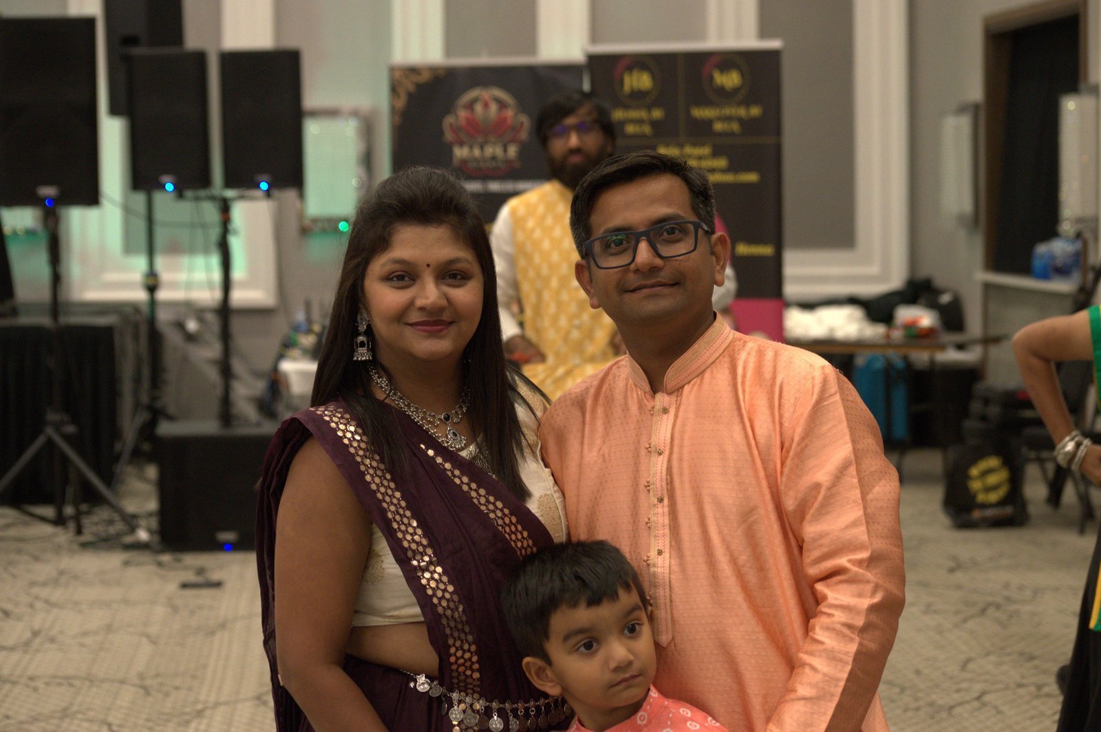 Family at a celebration