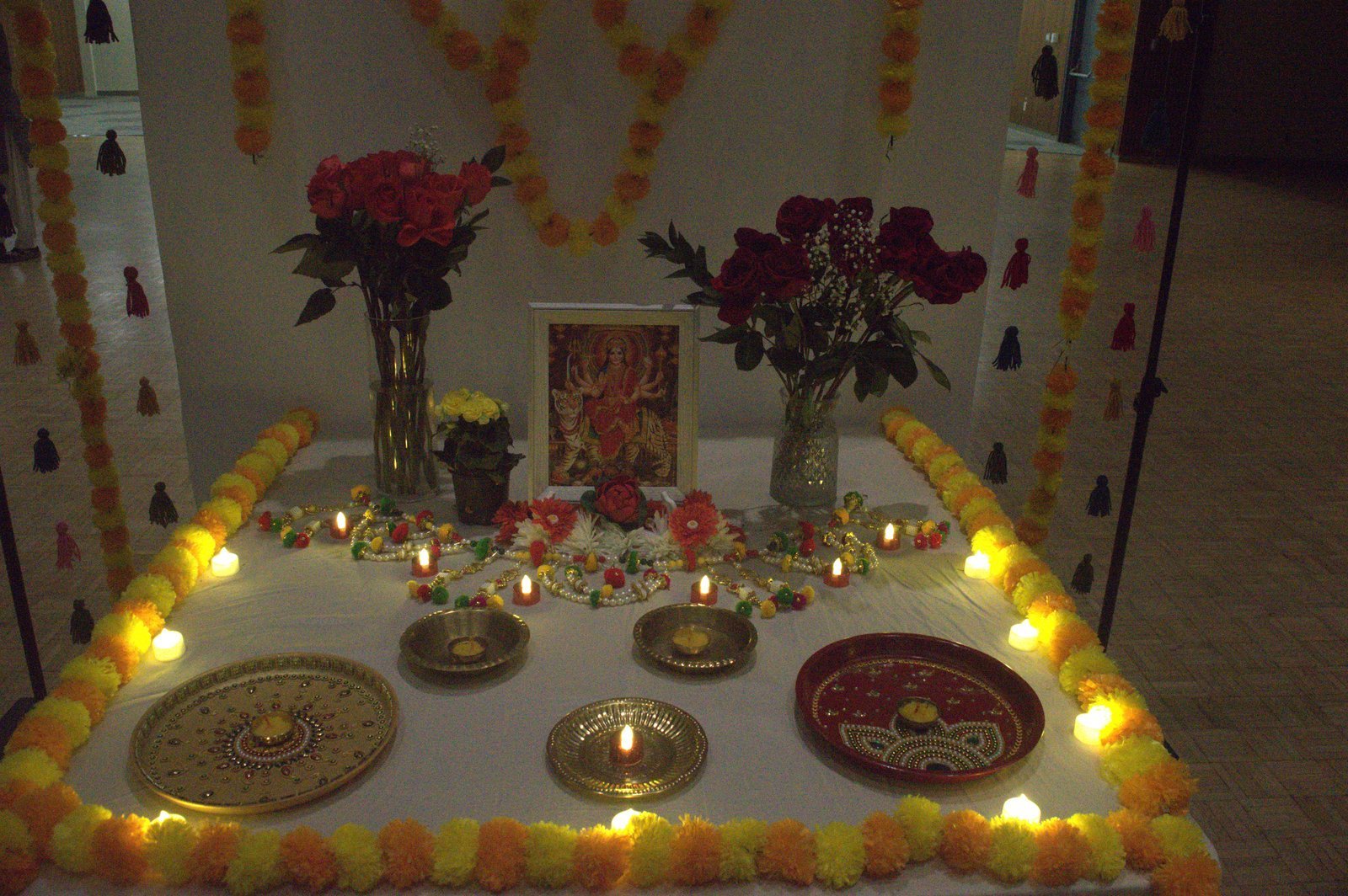 Floral and candlelit celebration details