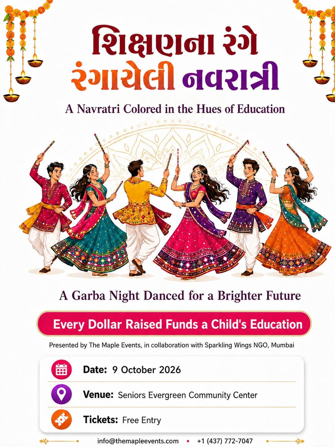 શિક્ષણના રંગે રંગાયેલી નવરાત્રી poster